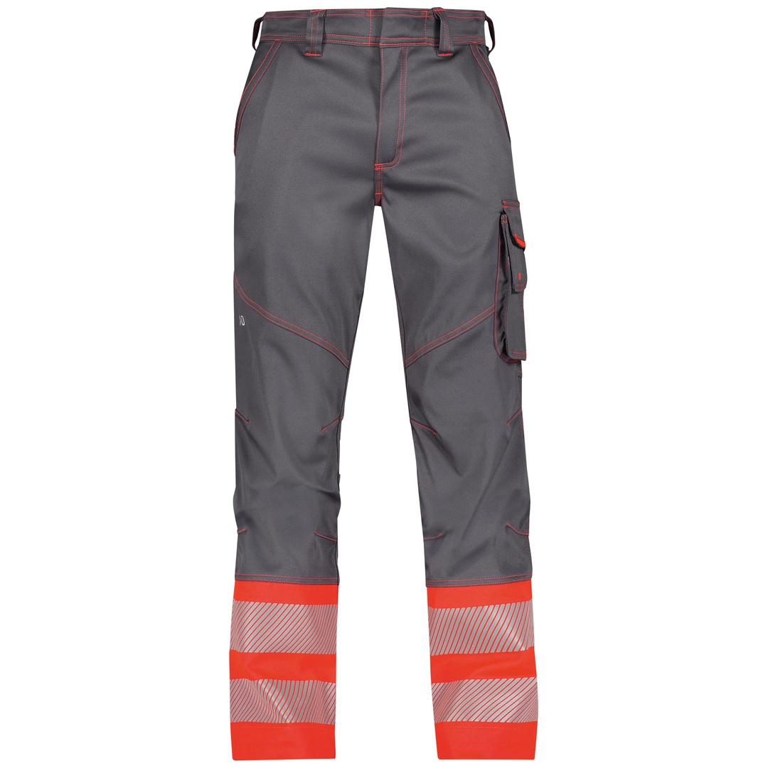 Dassy Warnschutz Bundhose Stretch Princeton PESCOSPA76 STANDARD Gr. 58 zementgrau/neonrot