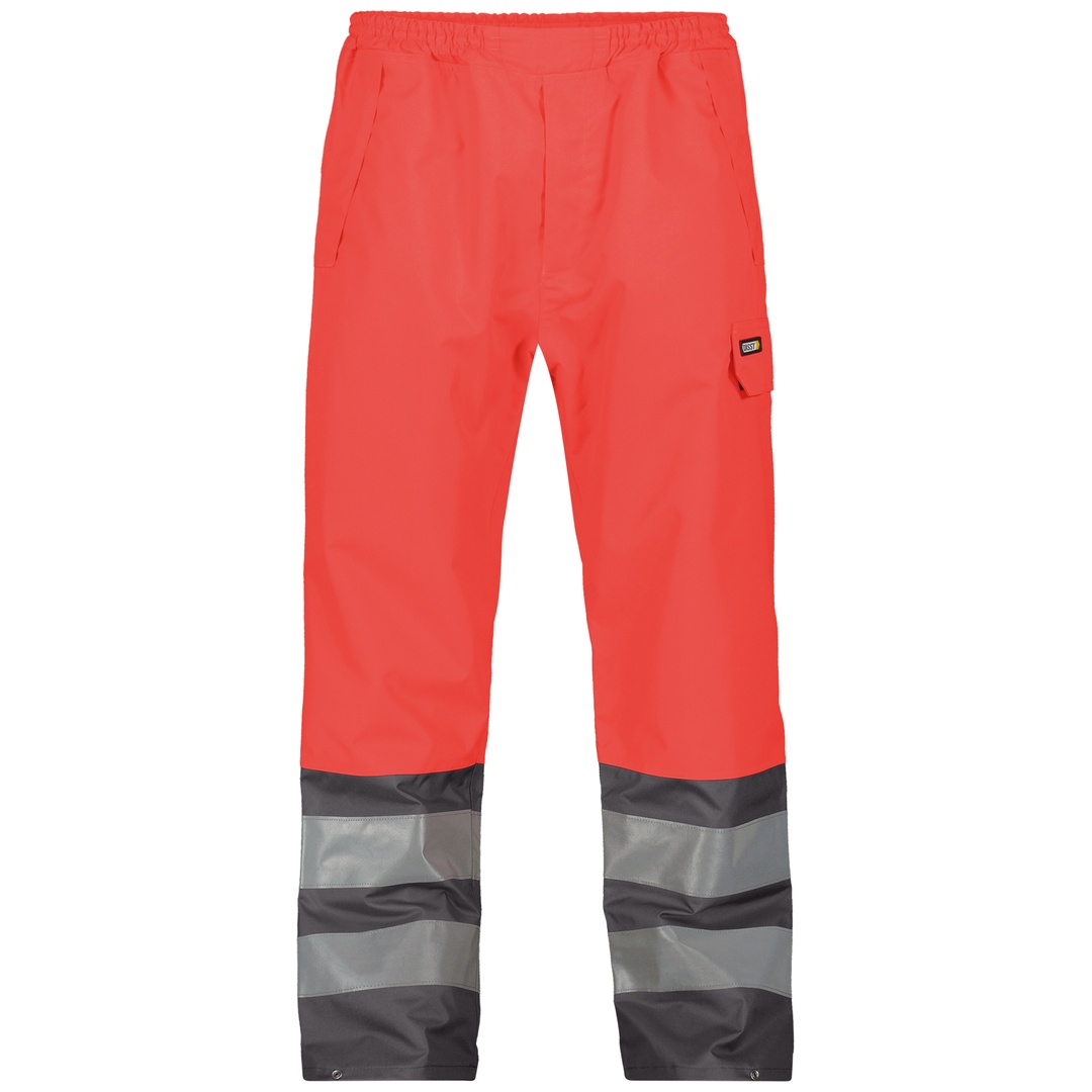 Dassy Warnschutz Regenhose SOLA PES70 Gr. M neonrot/zementgrau