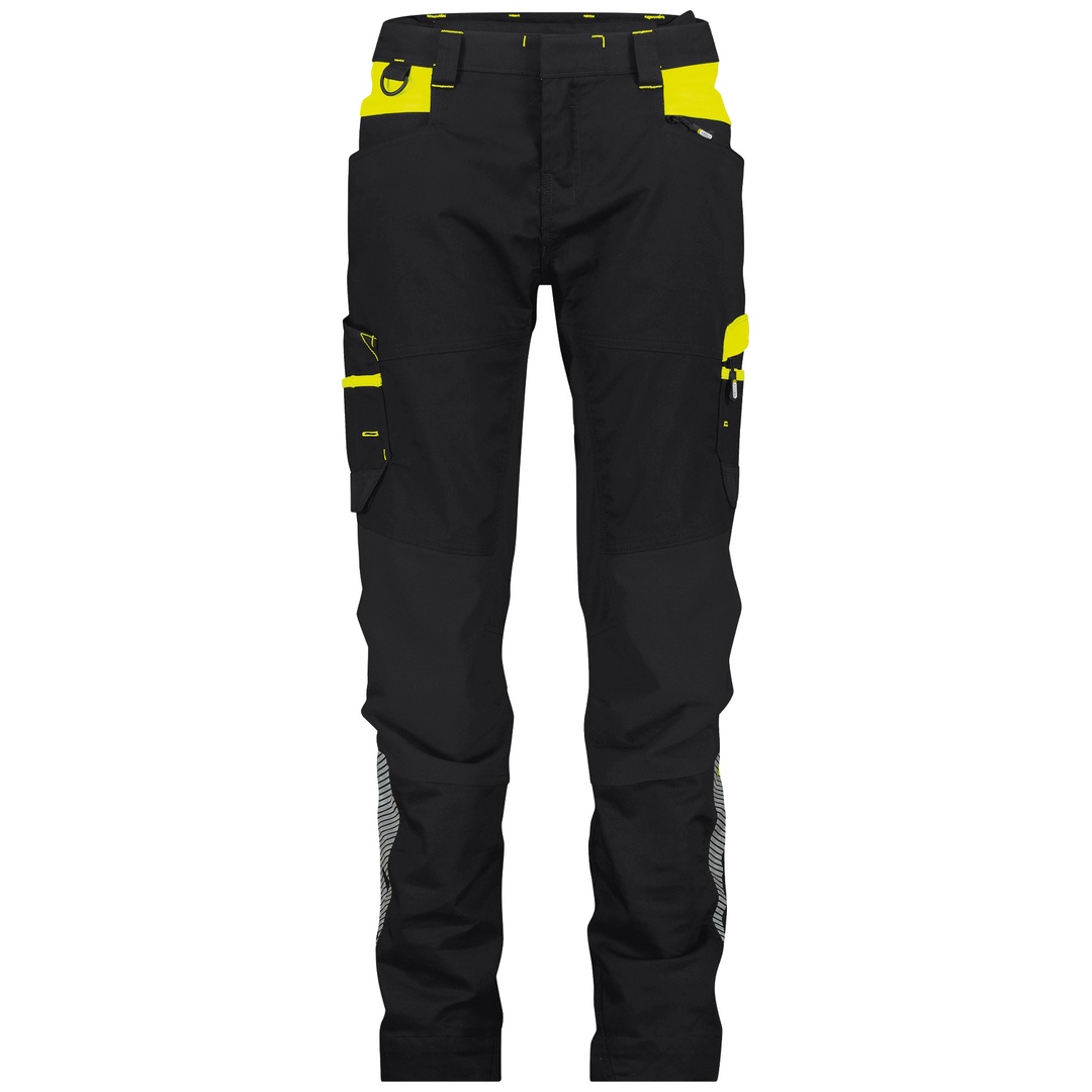 Dassy Stretch-Arbeitshose Damen Hong Kong 201134 PESCO41 Gr. 38-STANDARD schwarz/neongelb