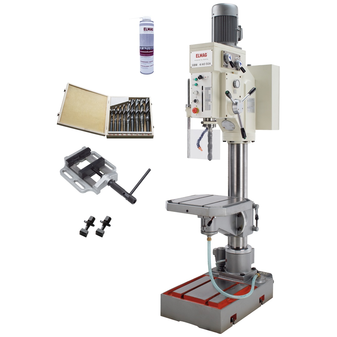ELMAG Getriebe-Säulenbohrmaschine GBM 4/40 SGA - Set