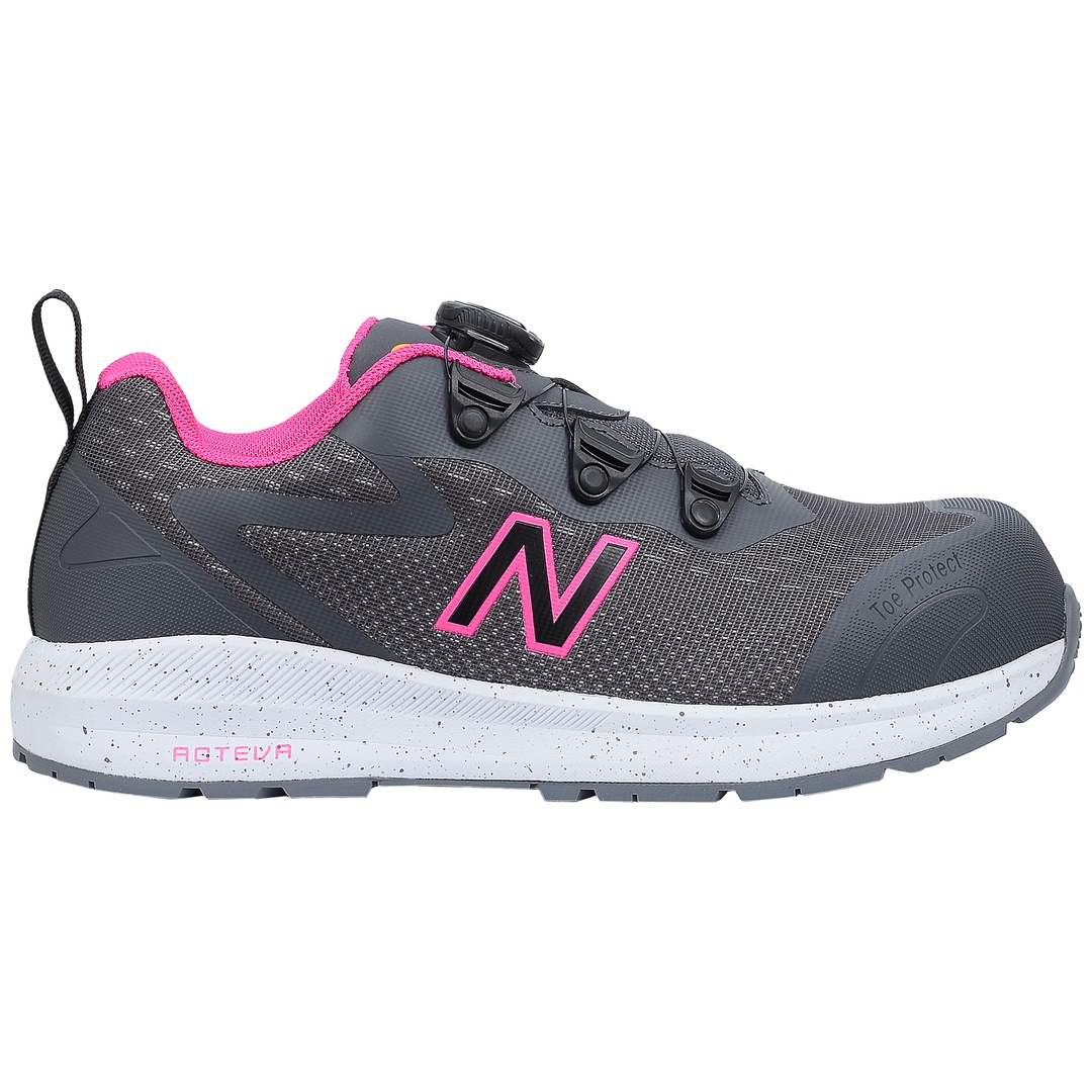 New Balance Sicherheitshalbschuh Logic Boa Womens S1 PL WIDLOGIBOA Gr. 44,5 grau/pink