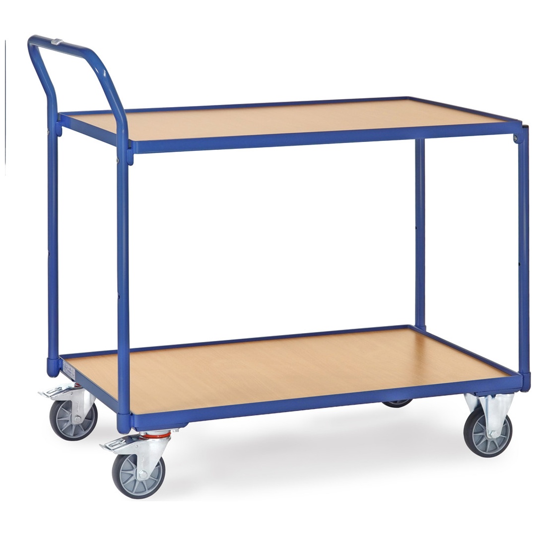 FETRA Tischwagen 2742 leicht Tragkraft 300kg H1000xø600mm mit 2 Etagengrau