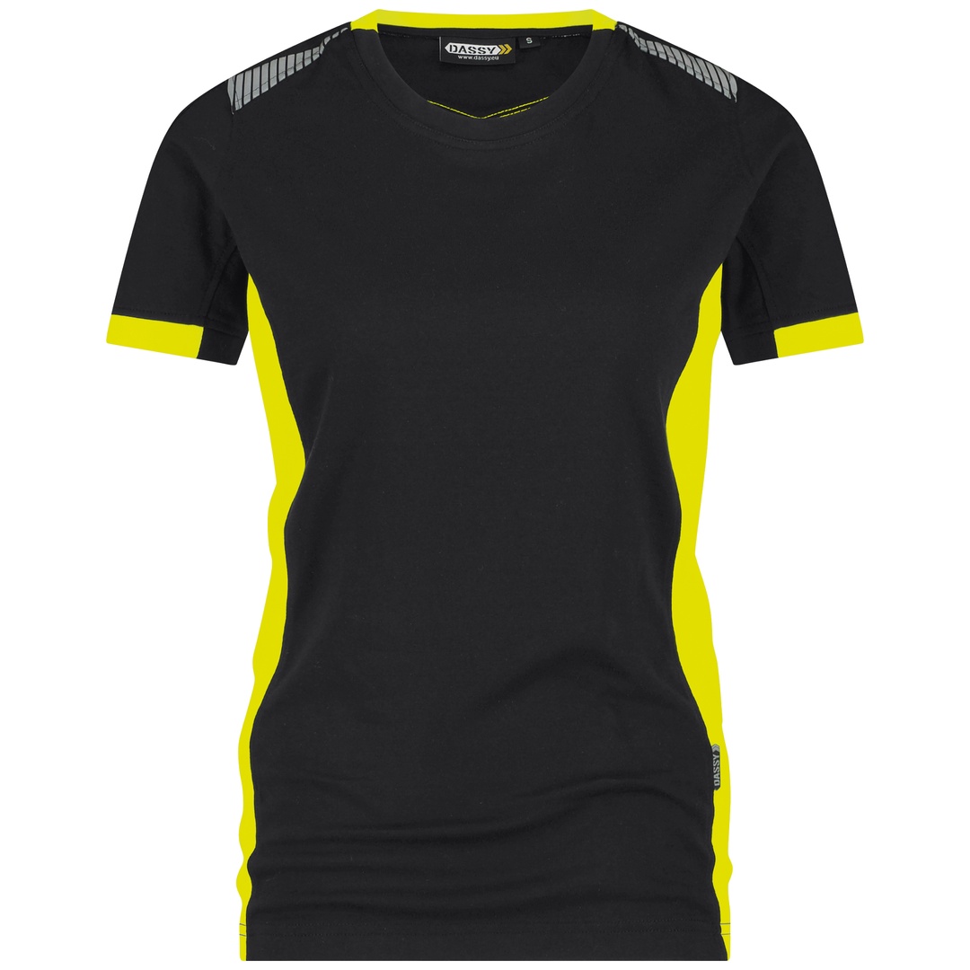 Dassy T-Shirt Tampico Women 710070 COPES03 STANDARD Gr. XS schwarz/neongelb