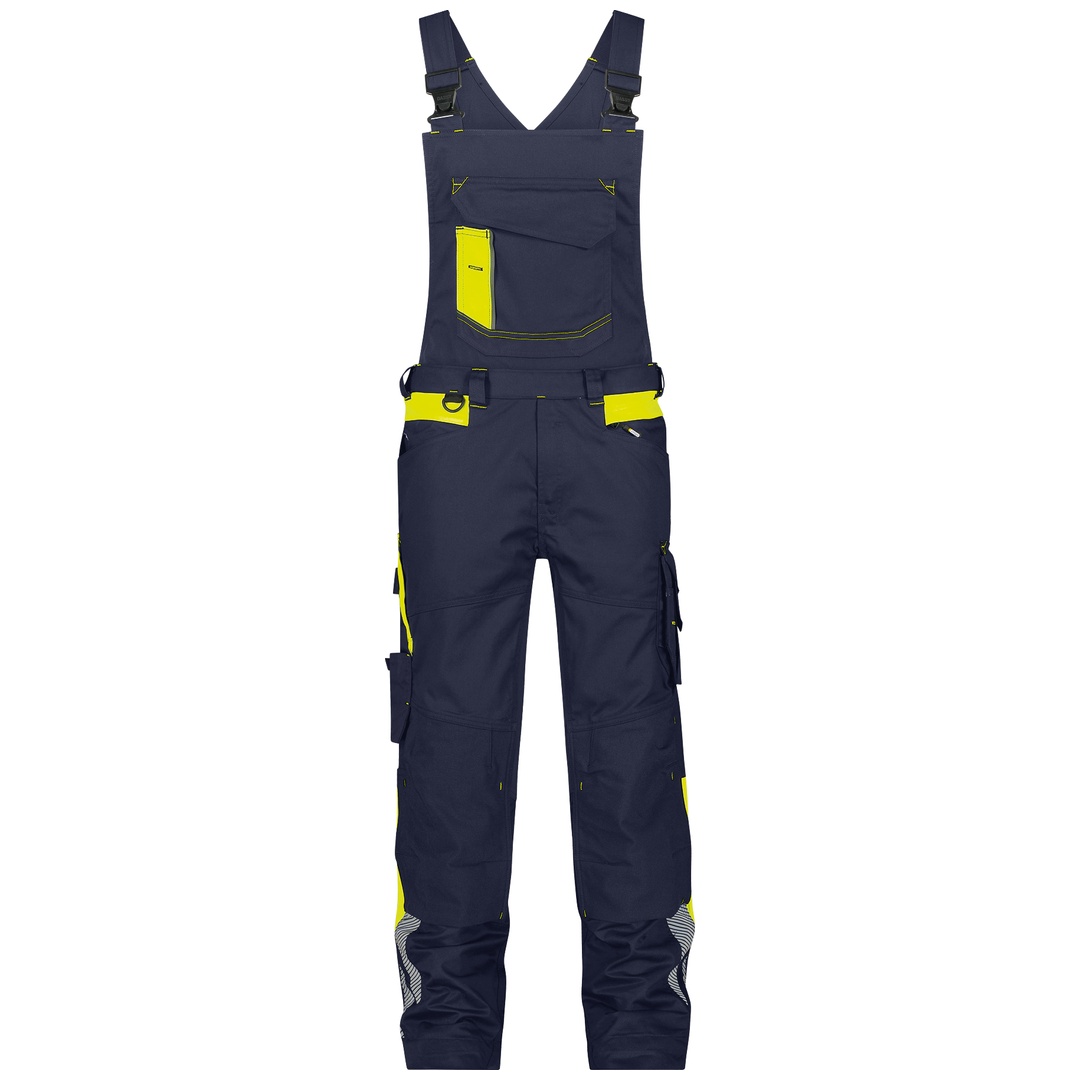 Dassy Stretch-Arbeitslatzhose Ulsan PESCO41 400166 Standard Gr. 56 Nachtblau/neongelb