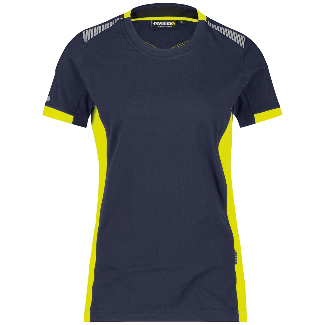 Dassy Poloshirt für Damen 710071 Veracruz Women COPES83 Gr. XS nachtblau/neongelb