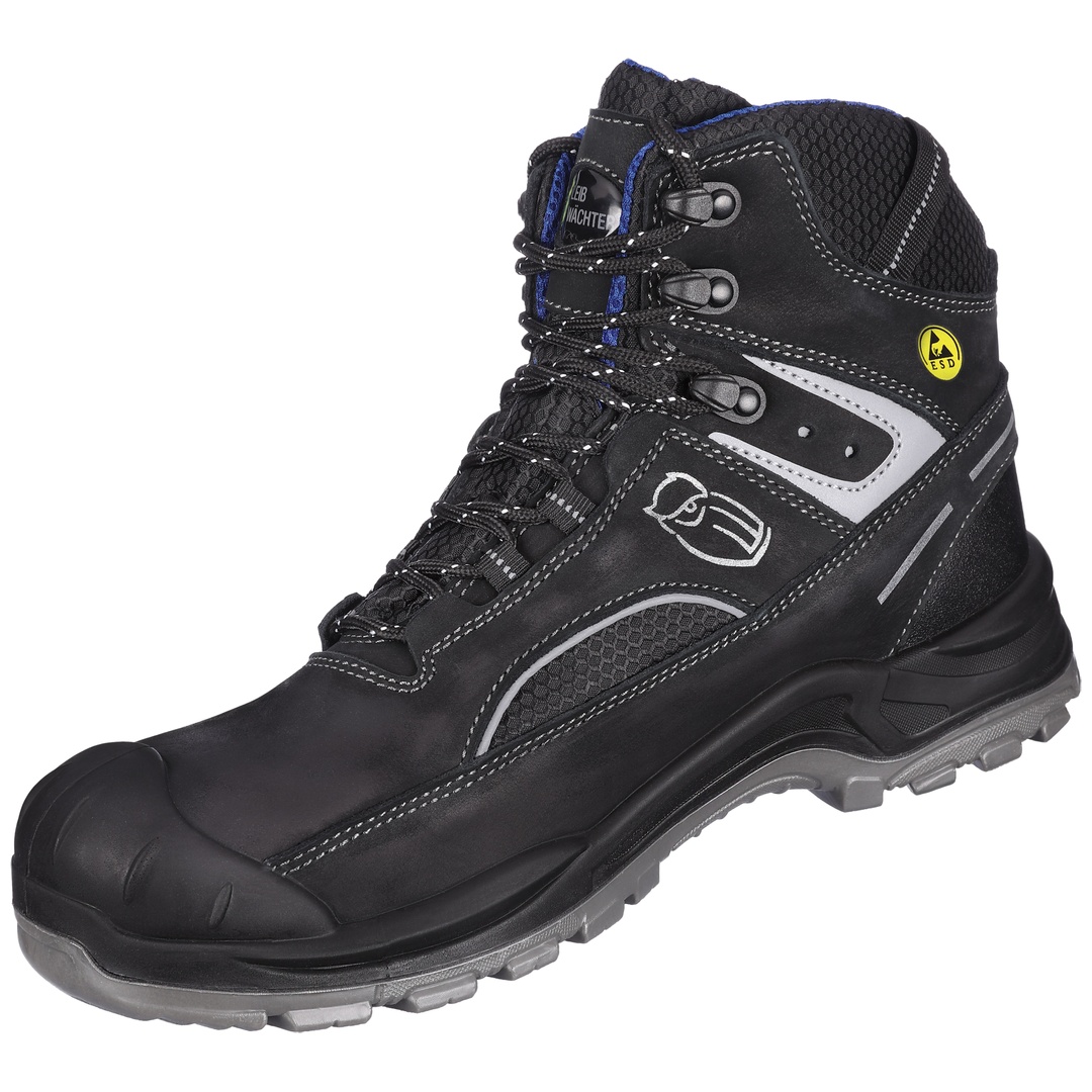 Leibwächter Sicherheitsstiefel Wien L6128 S3 ESD Gr. 45 schwarz/blau