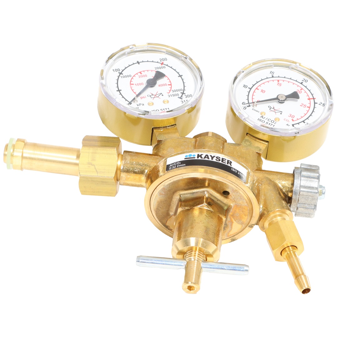 ELMAG Druckregler Argon/Co2, mit 2 Manometer, Ø 63mm, orig. KAYSER