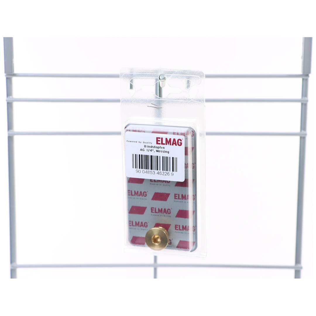 ELMAG Blindstopfen, AG 1/4, Messing, 1 Stk. Packung - SB
