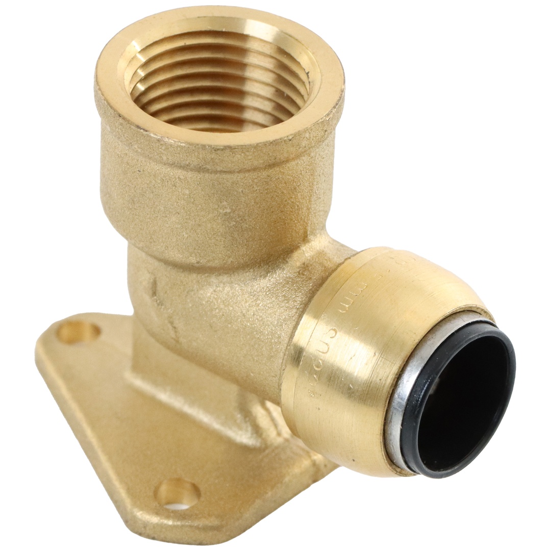 ELMAG Wandwinkel-Steckverbinder Messing SharkBite für Rohr 15 mm und 1/2, 90°