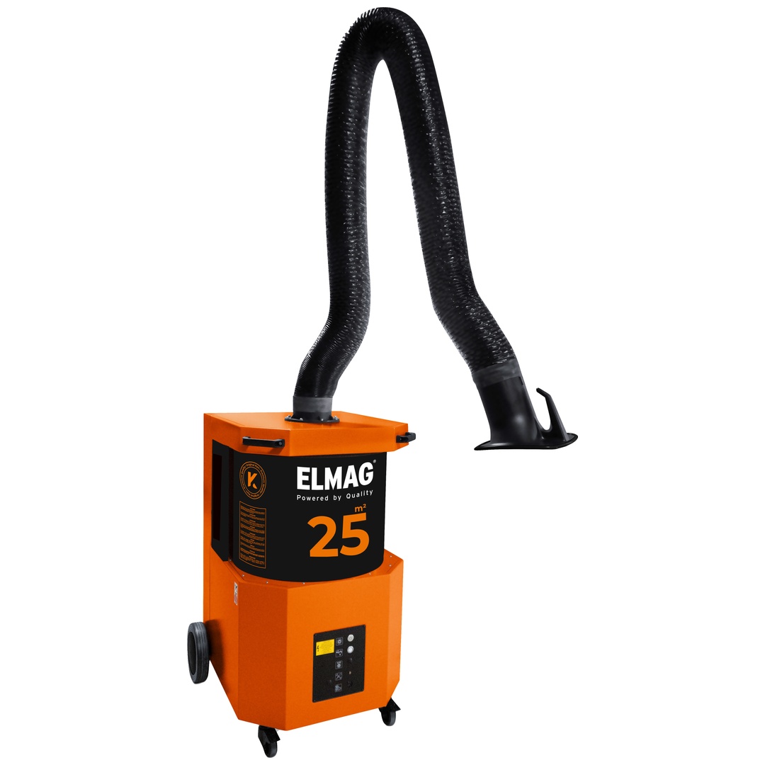 ELMAG Absauganlage, fahrbar, SmartFil 4m, Absaugarm Ø 150mm in Schlauchausführung, Absaugl. mit Arm max. 1.100 m³/h ~ 1,5 kW ~ 3x400 V (Type 64 650 10