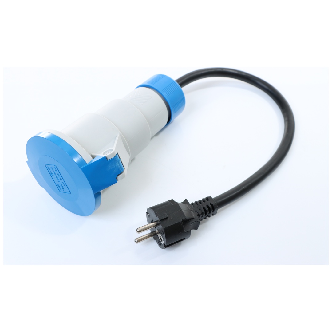 ELMAG Übergangskabel von Kupplung  230V CEE 32Amp. auf Stecker 230 V CEE 16 Amp. Schuko