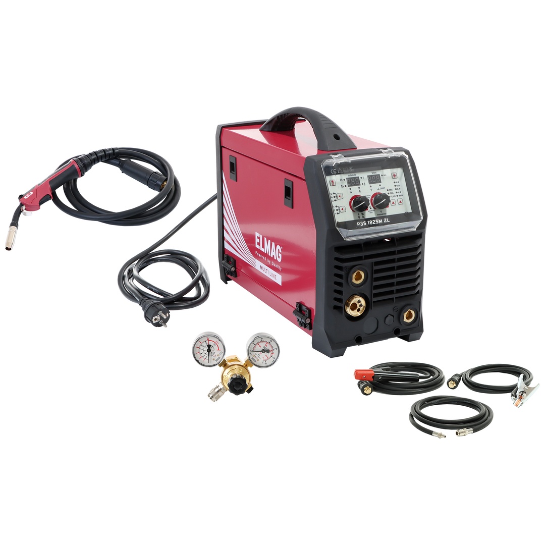 ELMAG Multifunktions-Schweißinverter P3S 1825M 2L / ECO-SET Multi Line, MIG/MAG, MMA, WIG, tragbar