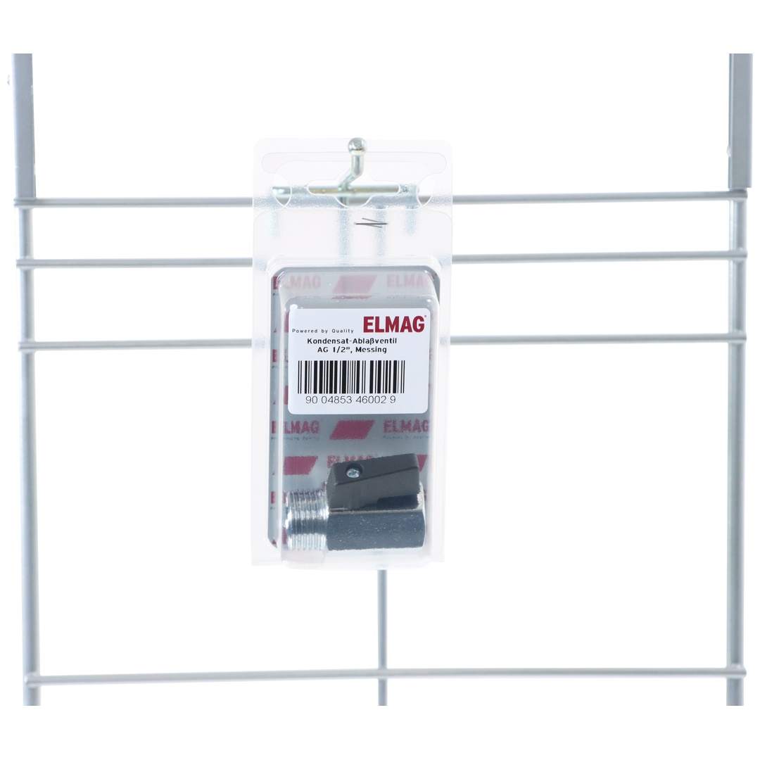 ELMAG Kondensat-Ablaßventil, AG 1/2, Messing, 1 Stk. Packung - SB