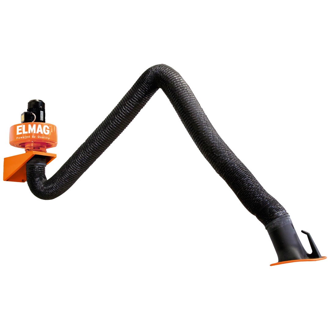 ELMAG Abluftset mit Absaugarm 4m in Schlauchausf., Länge: 4m, Ø 150 mm~ (ohne Filter)~, Ventilator 2.000 m³/h~ 0,75 kW~ 3x400 V (Type 79 004 201)bluft