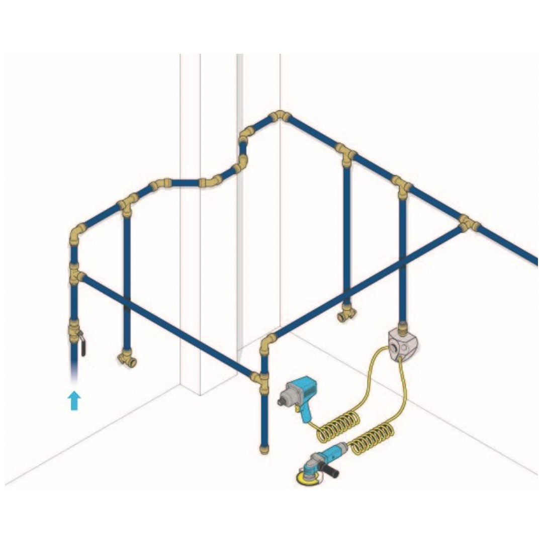 ELMAG ALU-Druckluftrohr Ø 15 x 13 mm, Stangenware 3m 20 bar, Preis pro Stange, VPE: 20x3m = 60m