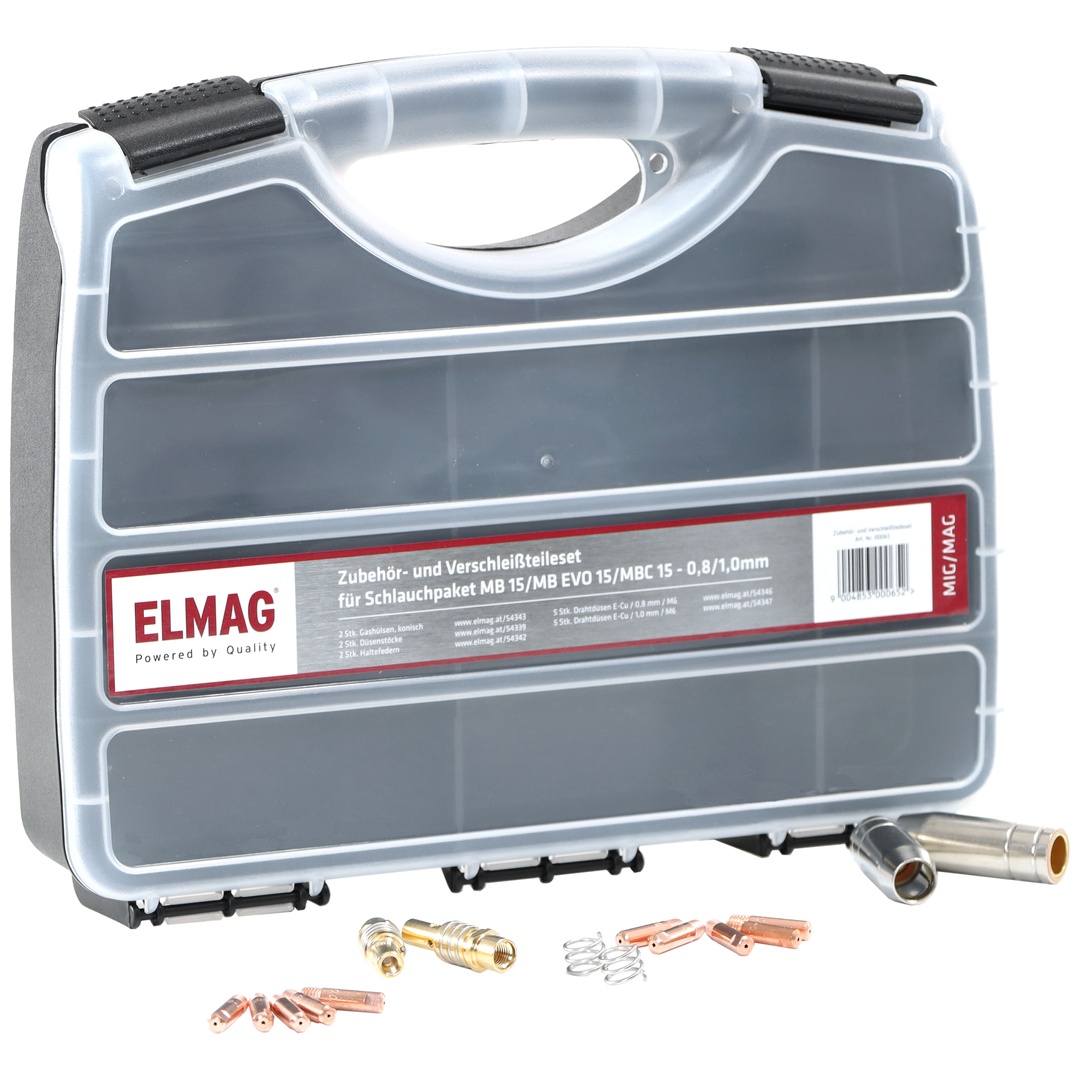 ELMAG Zubehör- und Verschleißteileset für Schlauchpaket MB 15/MB EVO 15/MBC15 - 0,8/1,0mm