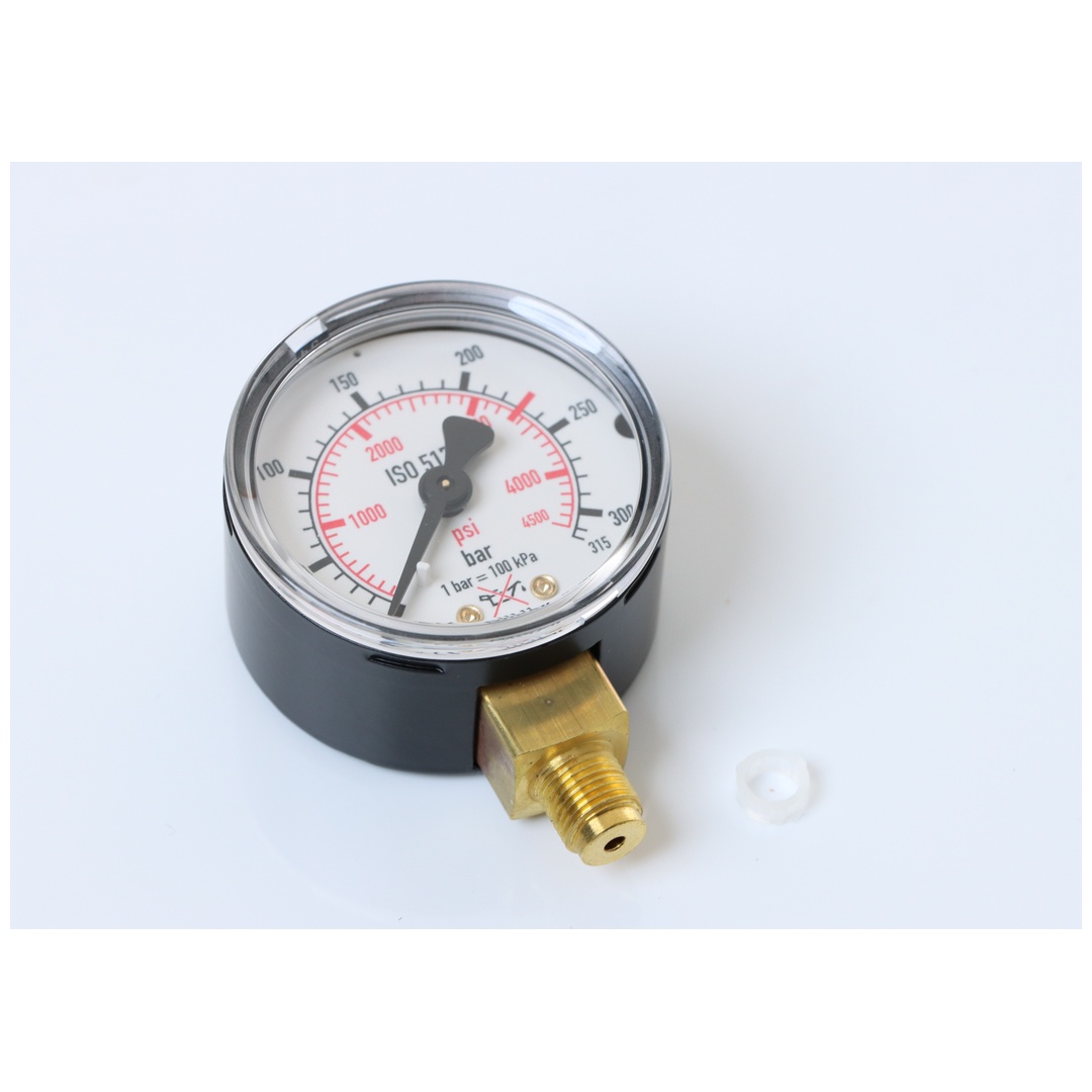 ELMAG Flaschendruckmanometer (Argon-CO2), Ø 50mm, 0-315 bar/0-4500 psi, AG 1/8 unten, Druckregler MINI (EUROMIG, ETP)