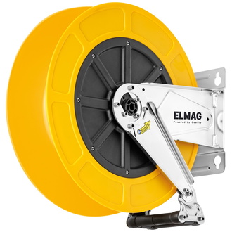 ELMAG INDUSTRIE Schlauchaufroller Edelstahl '4434/30', für Wasser, 130°C, 200 bar - ohne Schlauch, 'ABS-Kunststofftrommel'