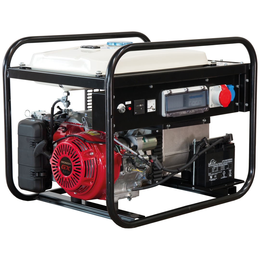 ELMAG Stromerzeuger SEBS 7500WDE/25-AVR mit HONDA-Motor GX390 mit Großtank, erhöhte Schieflastfähigkeit, Elektrostart und AVR-Regelung (semi-schallged