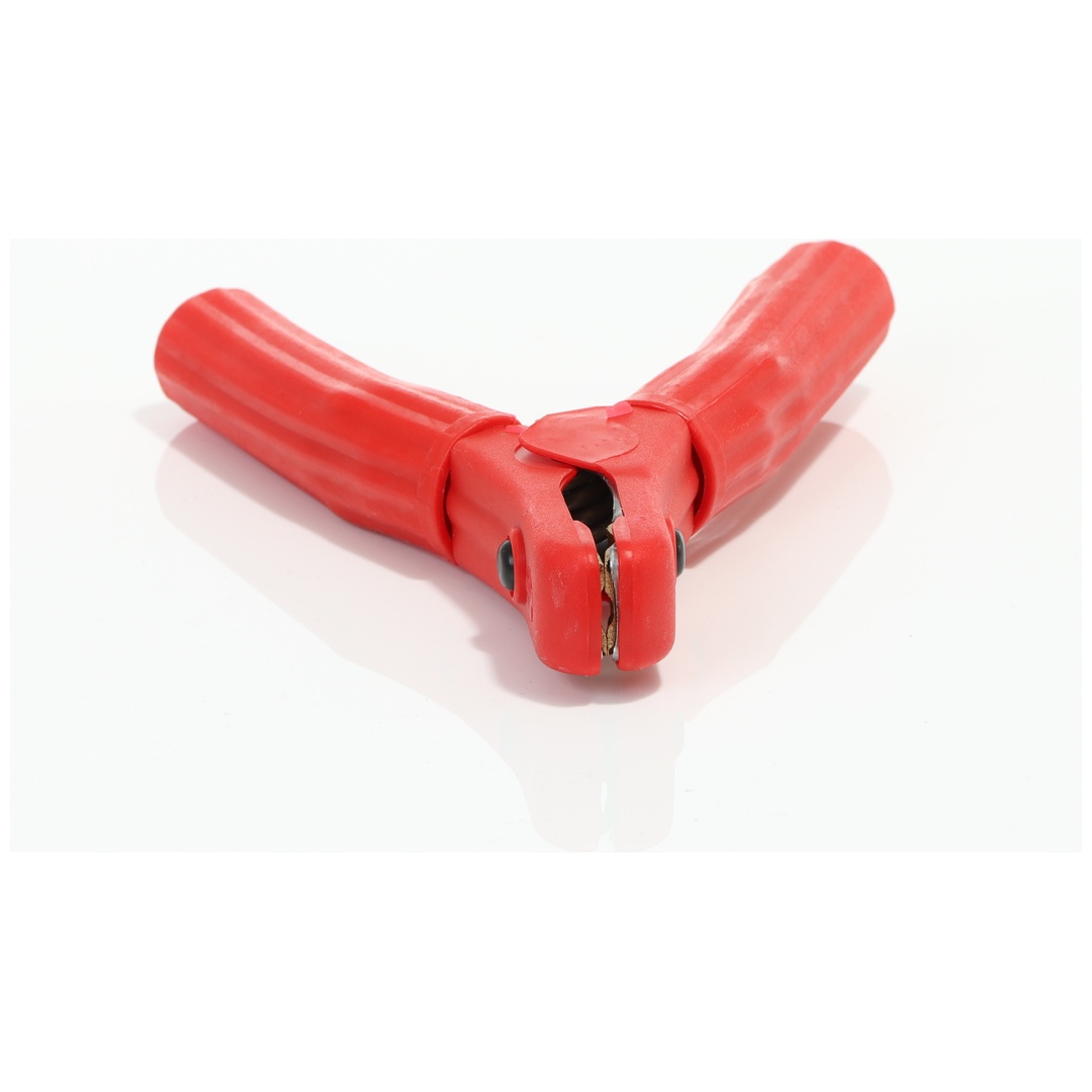 ELMAG Polklemme (rot +) - vollisoliert, 600 A, L= 165 mm, Kupferband/Messingkontakt