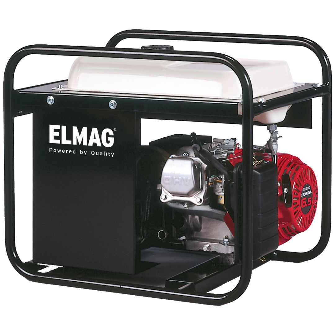 ELMAG Stromerzeuger SEBS 3310W/11-AVR mit HONDA-Motor GX200 mit Großtank und AVR-Regelung (semi-schallgedämmt)