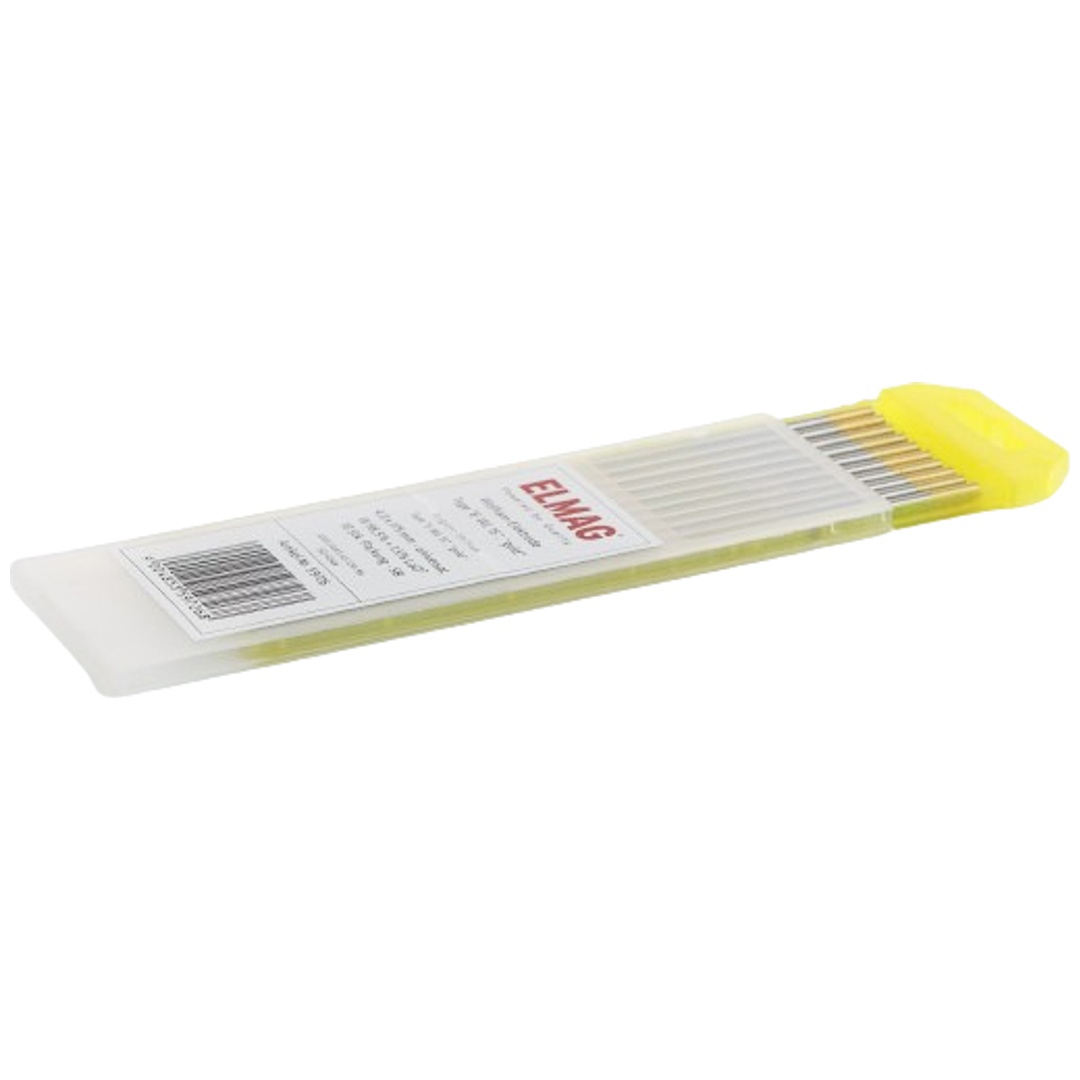 ELMAG Wolfram-Elektrode Type E-WL 15, gold 4,0 x 175 mm - universal, W 98,5% + 1,5% LaO² 10 Stk. Packung - SB