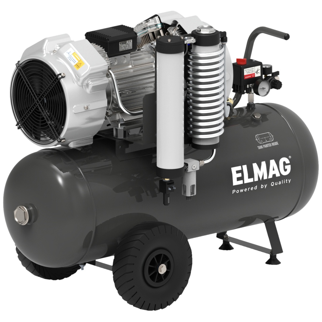 ELMAG Dentalkompressor 480/8/90W - fahrbar, EXTREME 4D 90L 2,50CV (inkl. Adsorptionstrockner)