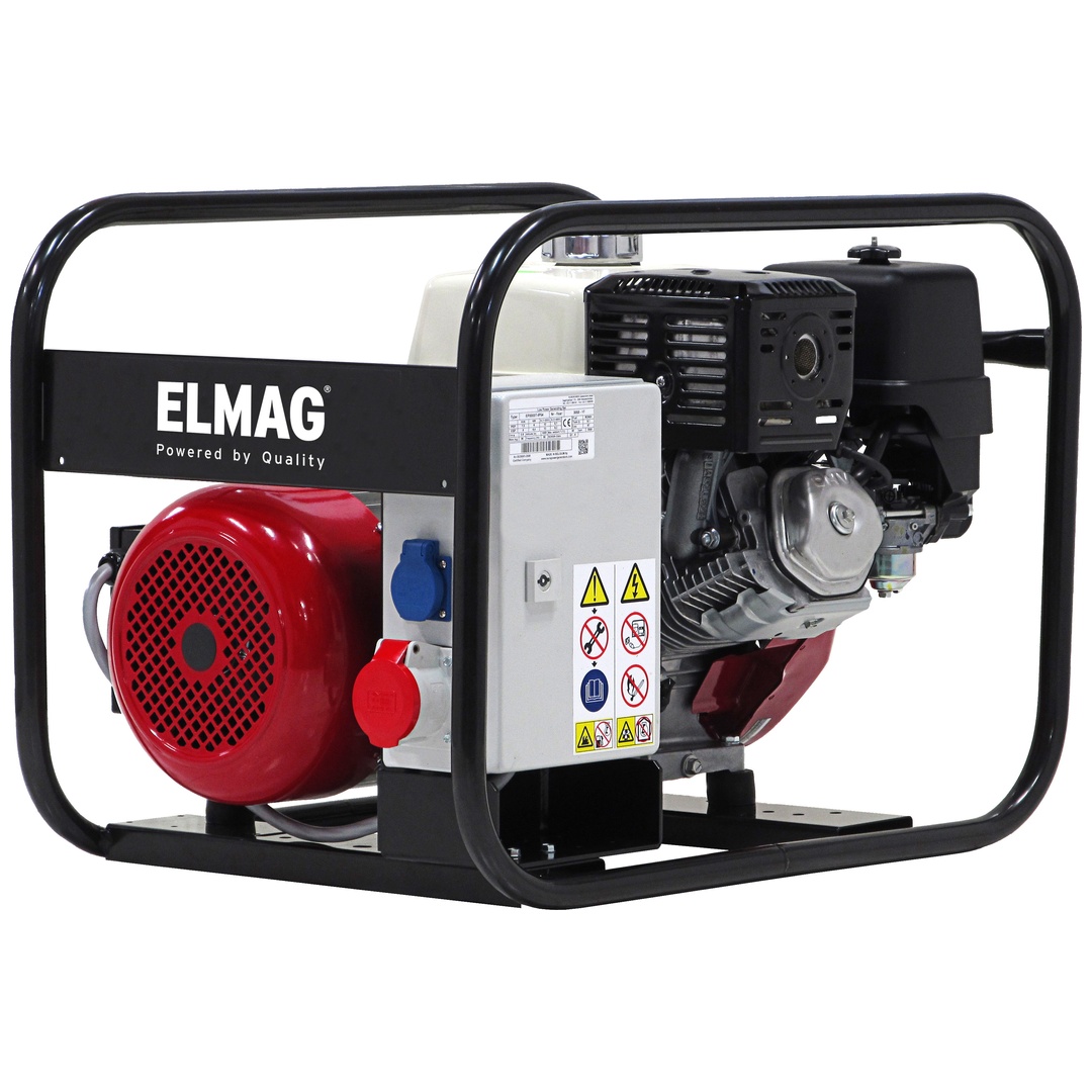 ELMAG Stromerzeuger SEB 8054WD-AVR-IP54-DGUV-B, mit HONDA-Motor GX390, Ausführung nach DGUV Version B