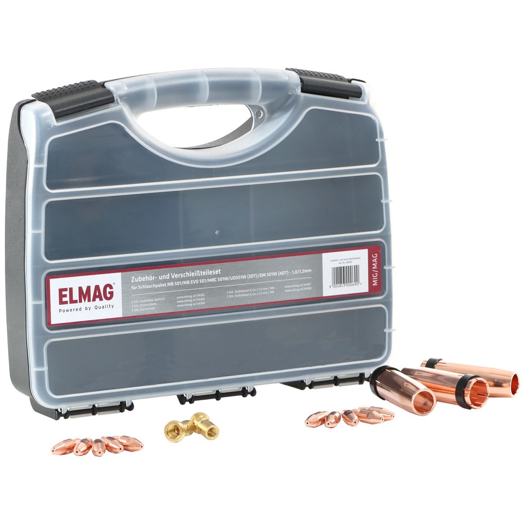 ELMAG Zubehör- und Verschleißteileset für Schlauchpaket MB 501/MB EVO 501/MBC501W/UD501W (3DT)/DM501W (4DT) - 1,0/1,2mm