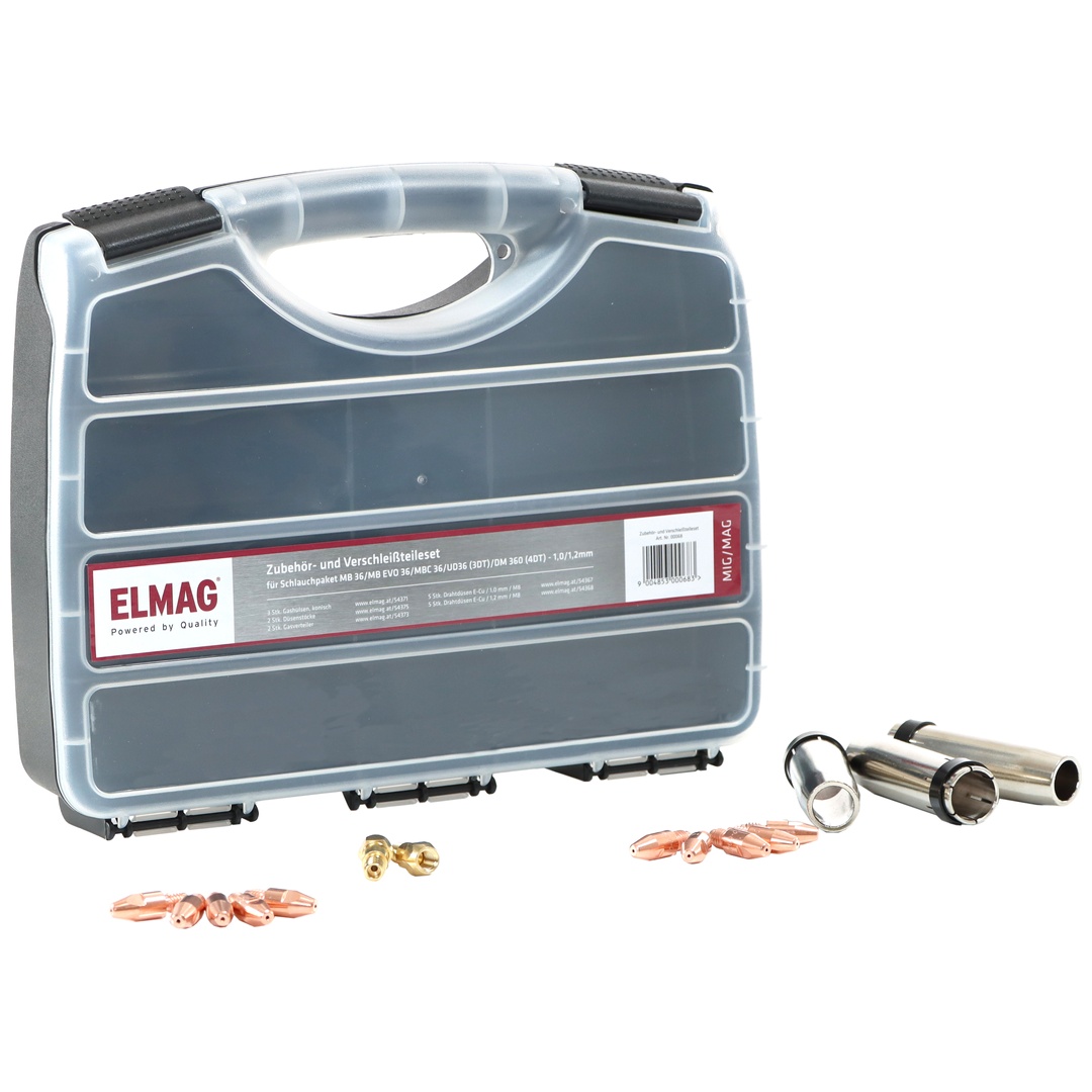 ELMAG Zubehör- und Verschleißteileset für Schlauchpaket MB 36/MB EVO 36/MBC36/UD36 (3DT)/DM360 (4DT) - 1,0/1,2mm
