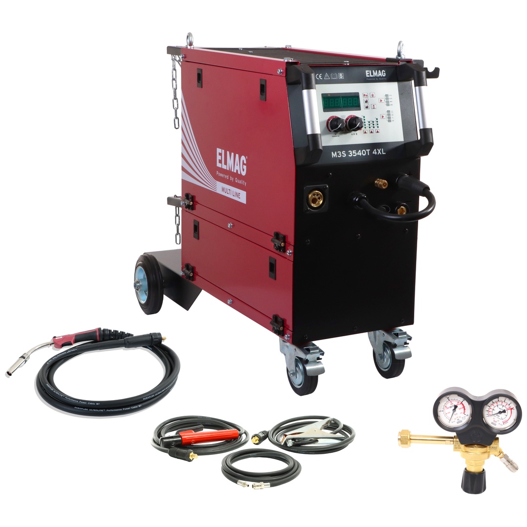 ELMAG Multifunktions-Schweißinverter M3S 3540T 4XL / ECO-SET Multi Line, MIG/MAG, MMA, WIG, fahrbar