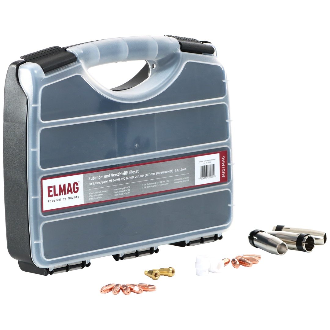 ELMAG Zubehör- und Verschleißteileset für Schlauchpaket MB 24/MB EVO 24/MBC24/UD24 (3DT)/DM240/DM240W (4DT) - 0,8/1,0mm