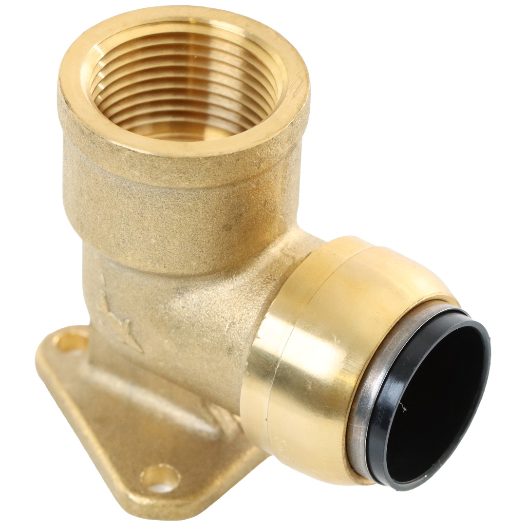 ELMAG Wandwinkel-Steckverbinder Messing SharkBite für Rohr 22 mm und 3/4, 90°