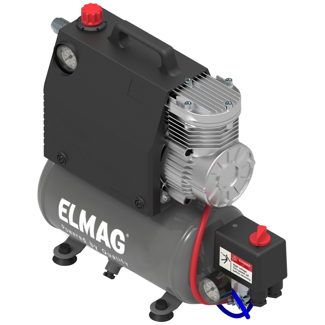 ELMAG Spezialkompressor ÖLFREI SILVERSTONE 2, 12/24 V., 5 lt. Kessel