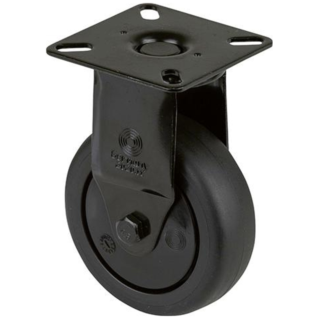 BS Rollen BS Apparaterolle A810, Bockrolle Ø 75 mm 60 kg, Gummi Kugellager, 60 x 60 mm