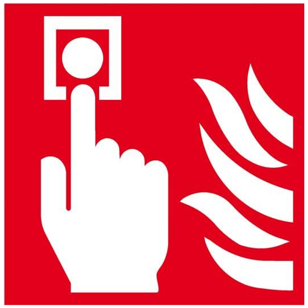 SafetyMarking Brandschutzschild Folie B150xH150 mm Brandmelder langnachleuchtend