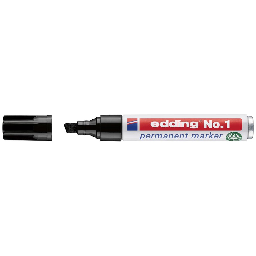 Edding 4-1001 No.1 Permanent marker Black waterproof: Yes