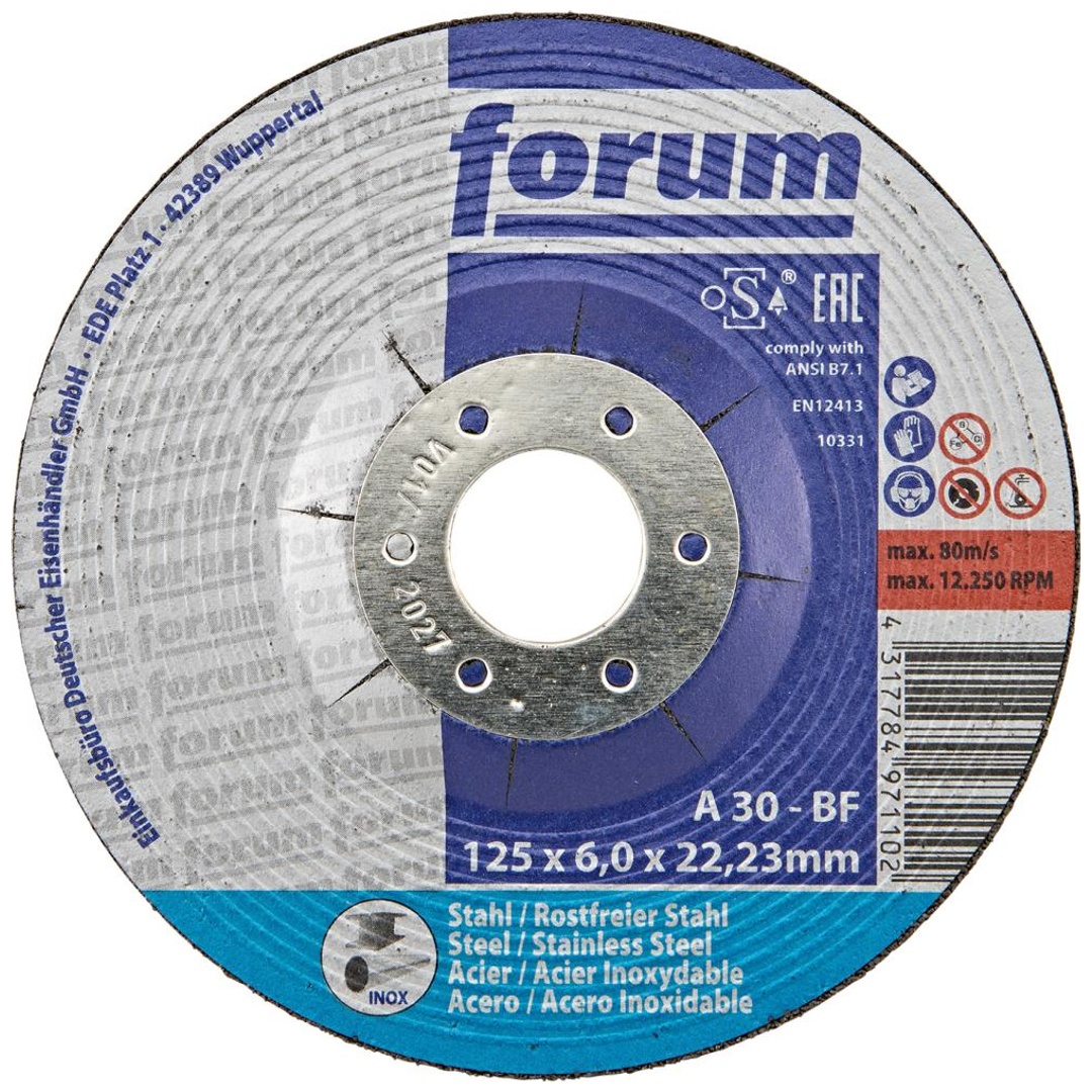 Forum Schruppscheibe Stahl/INOX125 x 6 mm, T42 gekröpft