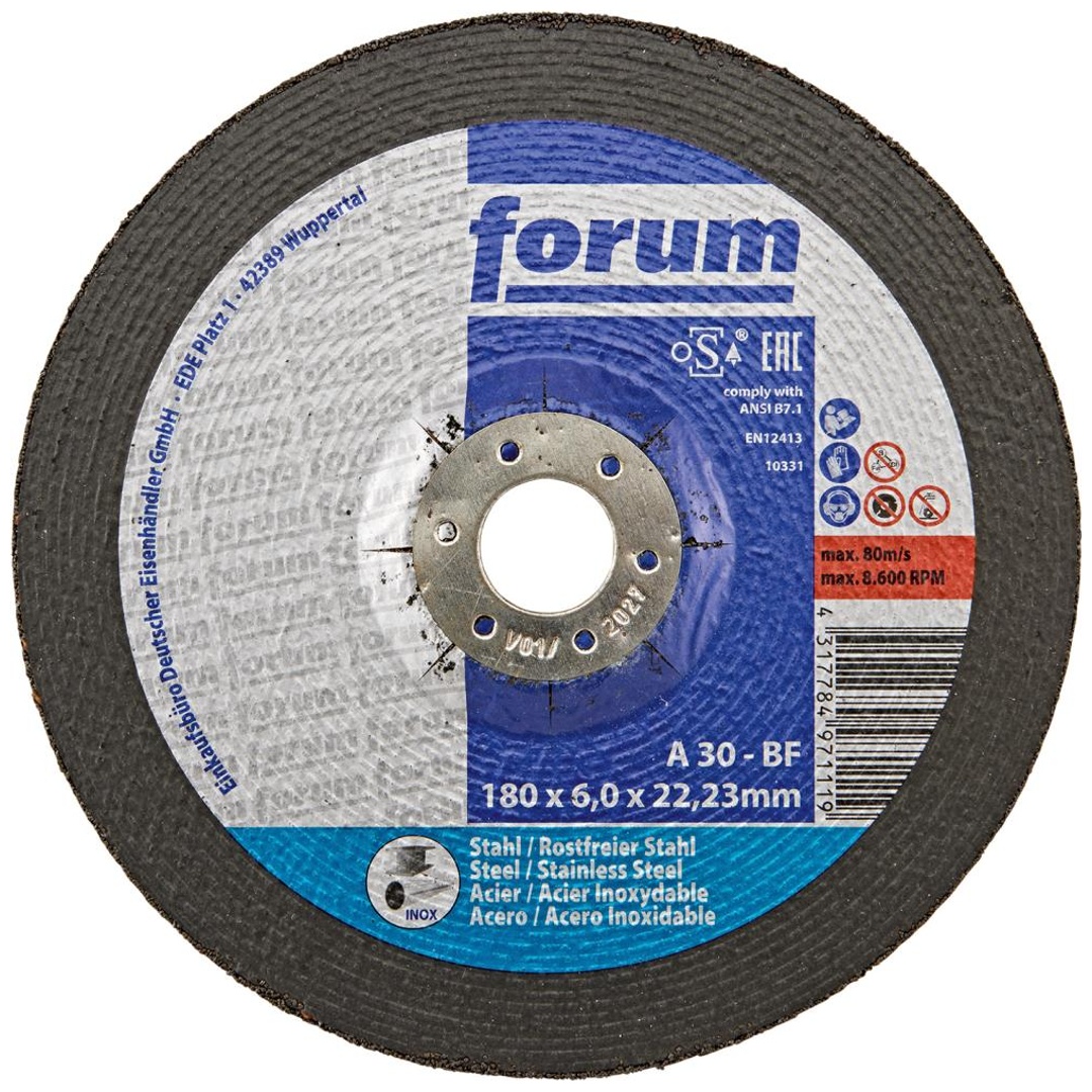 Forum Schruppscheibe Stahl/INOX180 x 6 mm, T42 gekröpft
