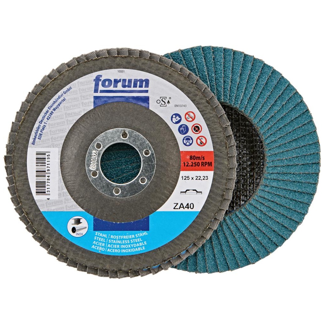 Forum Fächerschleifscheibe 125 mm, Zirkonkorund, gerade, ZK 40
