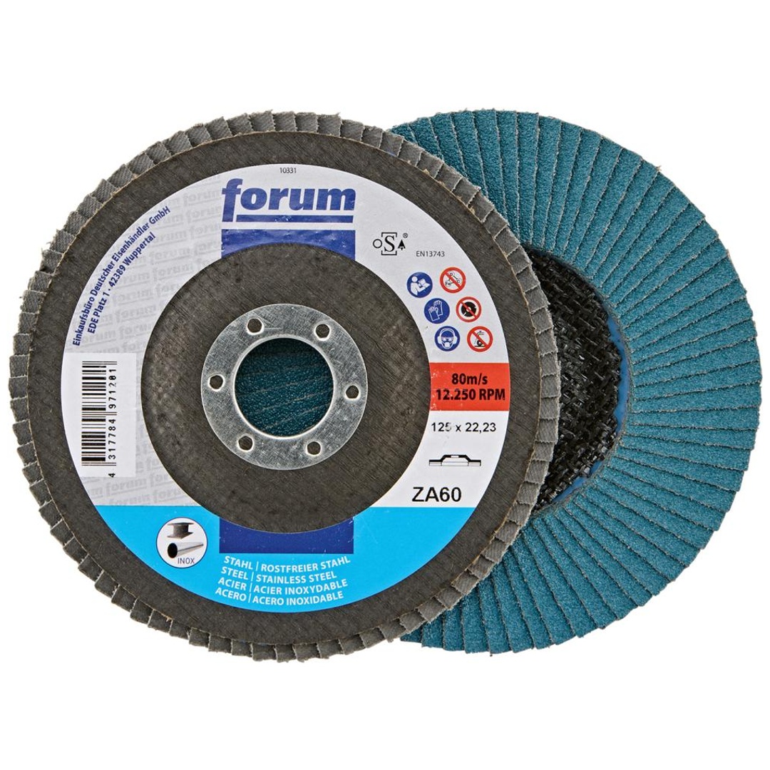 Forum Fächerschleifscheibe 125 mm, Zirkonkorund, gerade, ZK 60