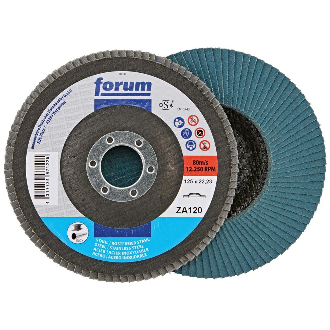 Forum Fächerschleifscheibe 125 mm, Zirkonkorund, gerade, ZK 120