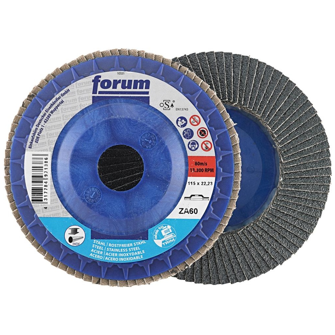 Forum Fächerschleifscheibe 115mm, gewölbt, ZK 60 trimmbar
