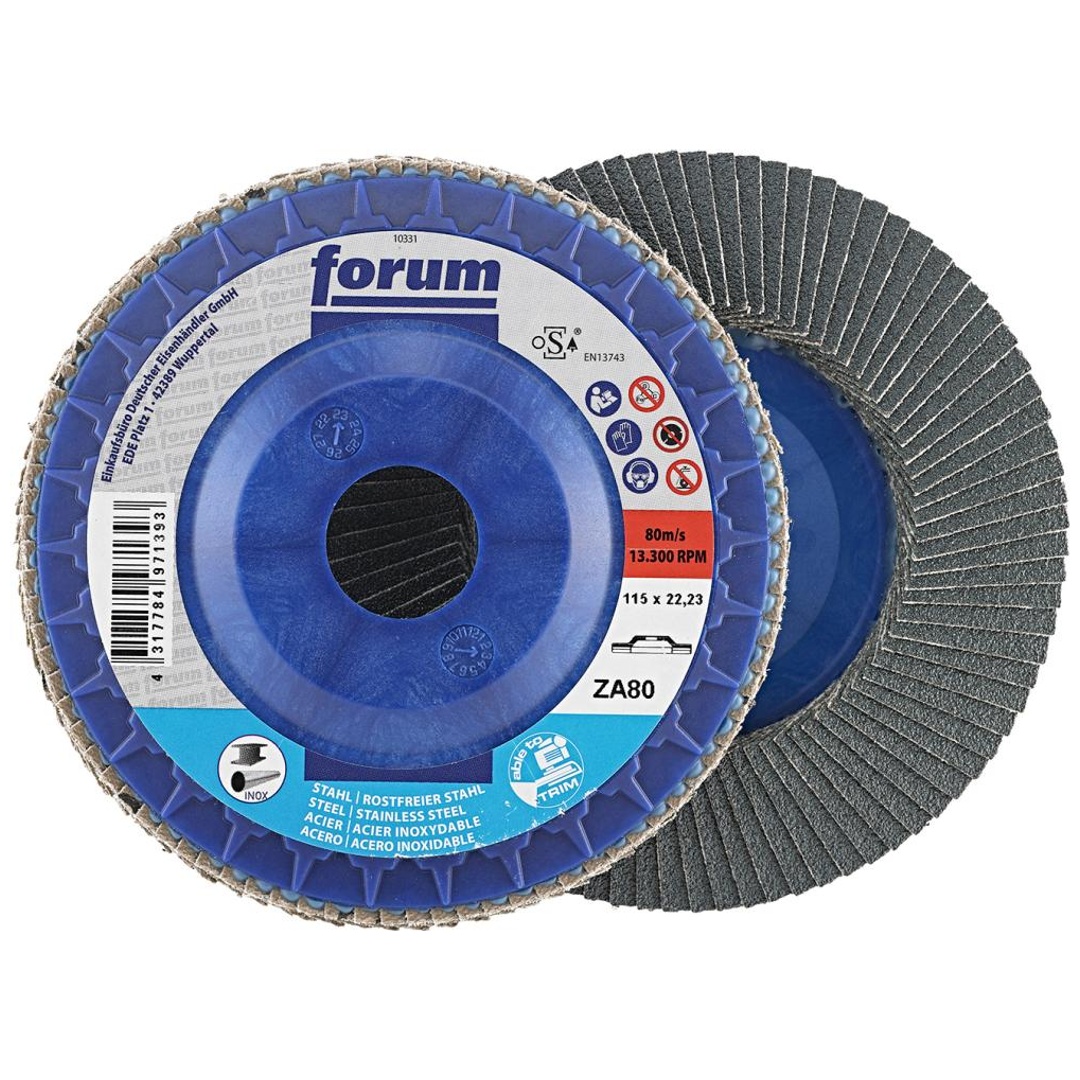Forum Fächerschleifscheibe 115mm, gewölbt, ZK 80 trimmbar