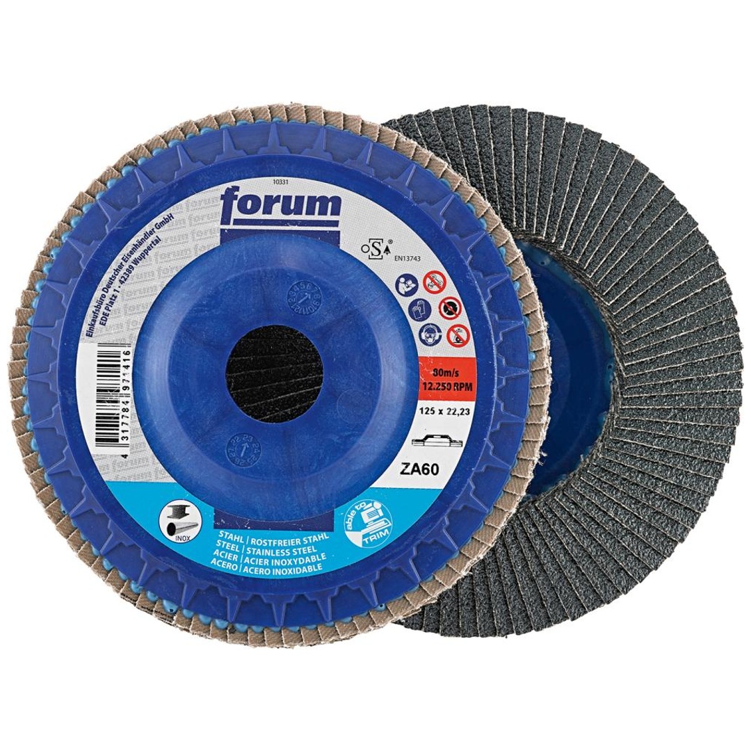 Forum Fächerschleifscheibe 125mm, gewölbt, ZK 60 trimmbar