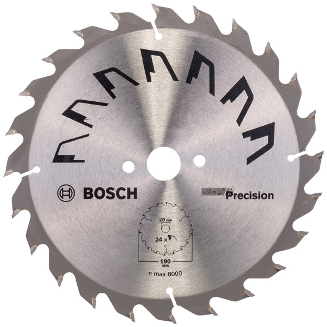 Bosch Kreissägeblatt PRECISION, DIY, 190 x 20 x 2,5 mm, 24