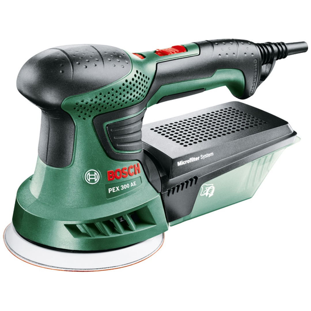 Bosch Exzenterschleifer PEX 300 AE, incl. Zubehör, Kunststoffkoffer