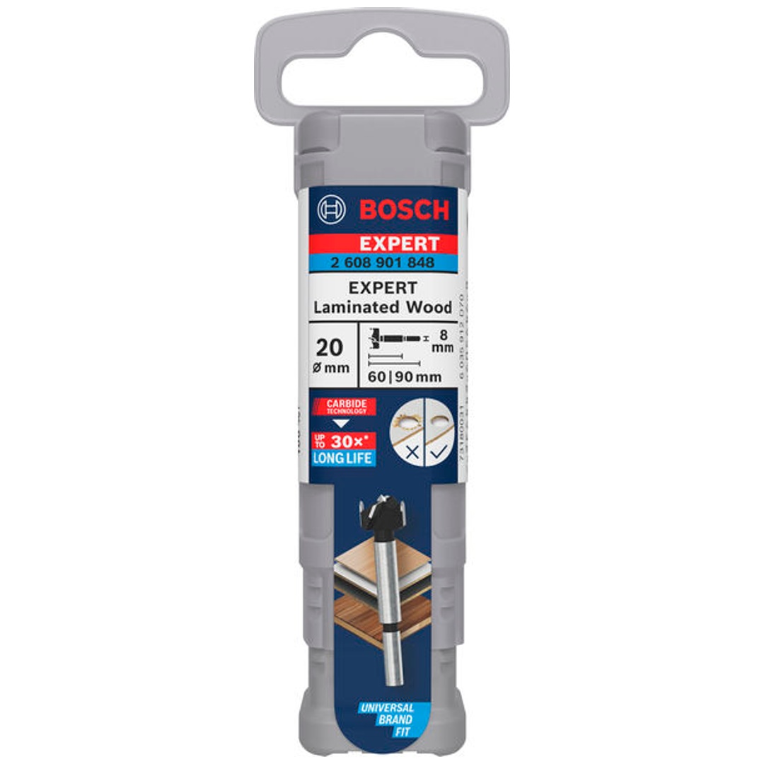 Bosch Professional Bosch EXPERT Scharnierlochbohrer Laminated Wood, 20 x 60 x 90 mm