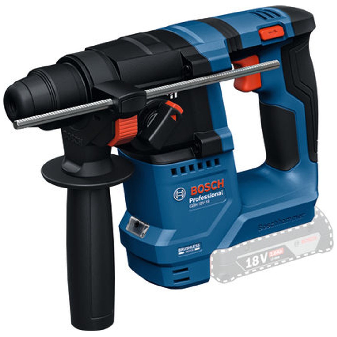 Bosch Professional Bosch Akku-Bohrhammer mit SDS plus GBH 18V-18, incl. Tiefenanschlag, Karton
