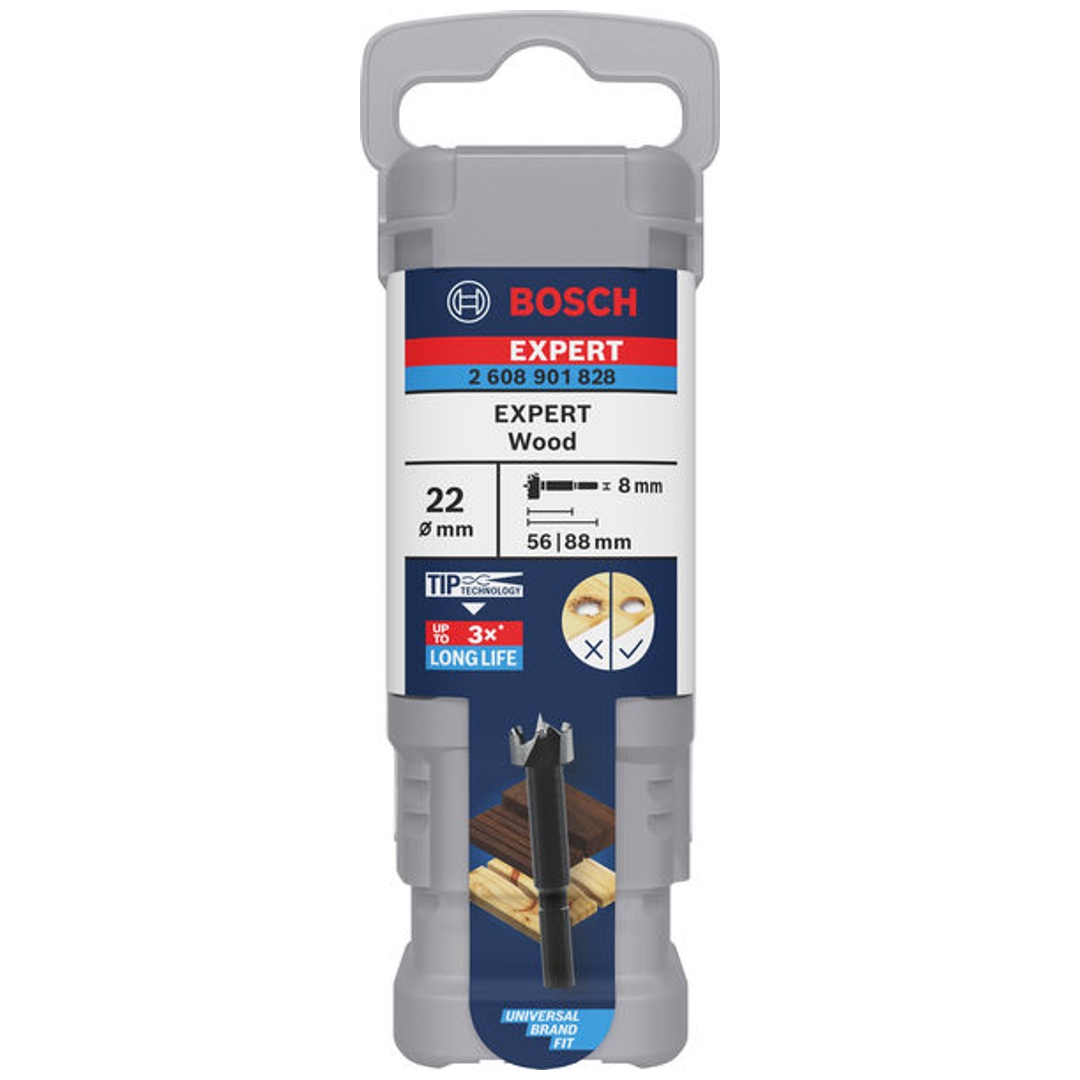 Bosch Professional Bosch EXPERT Forstnerbohrer Wood, 22 mm, D8 mm